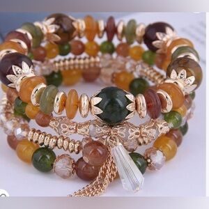 Boho crystal beaded bracelets